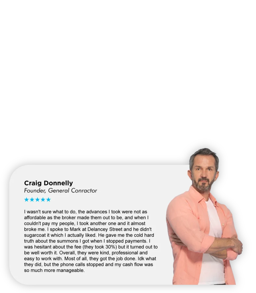 Craig Donnelly MCA debt settlement testimonial